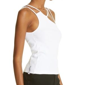 K.NGSLEY Unisex Fist Geometric Cutout Ribbed Tank (Medium, never worn)